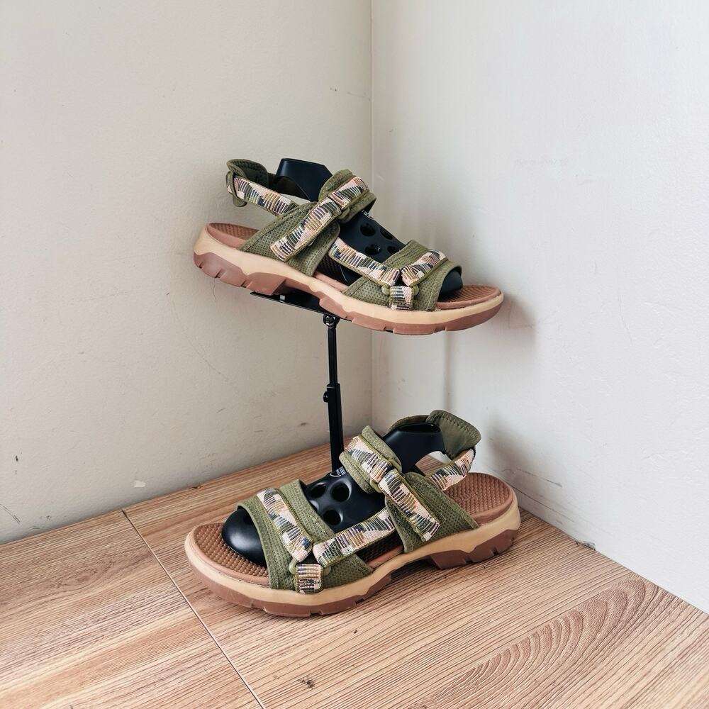 Dansko Olive Green and Tan Strappy Sport Sandals